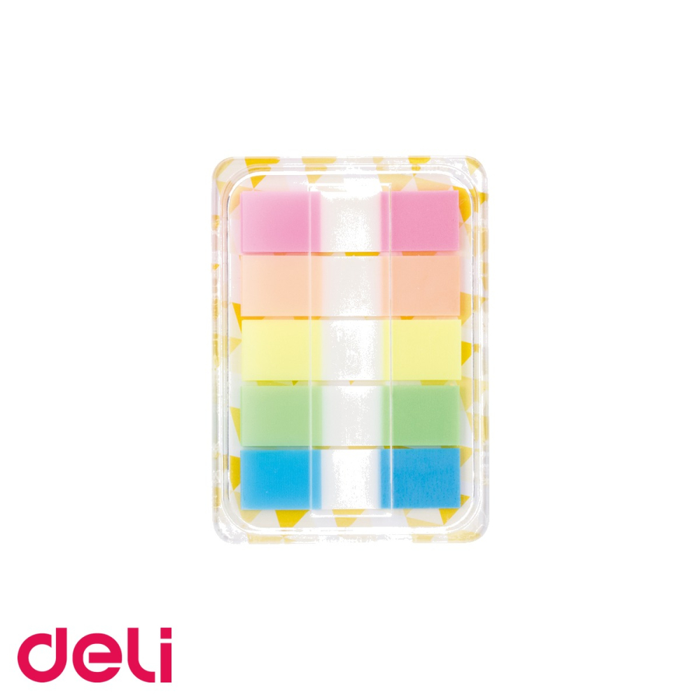 Dispenser index adeziv Deli, plastic, 5 culori, 12x44mm, 20 file per culoare, pentru organizare rapida [4]