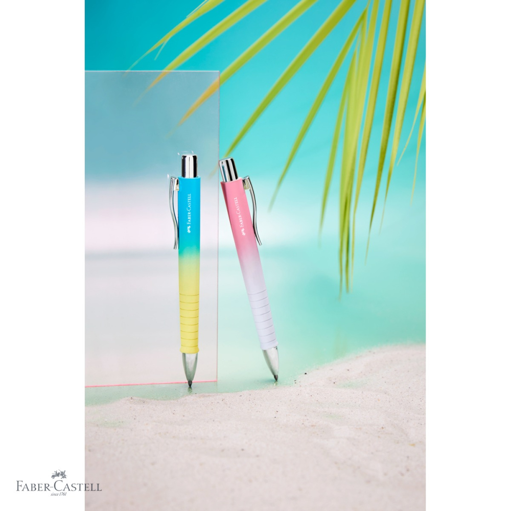 Display 24 pixuri cu mecanism Faber-Castell Poly Ball Urban XB Summer 2024, grip ergonomic triunghiular, editie limitata [4]