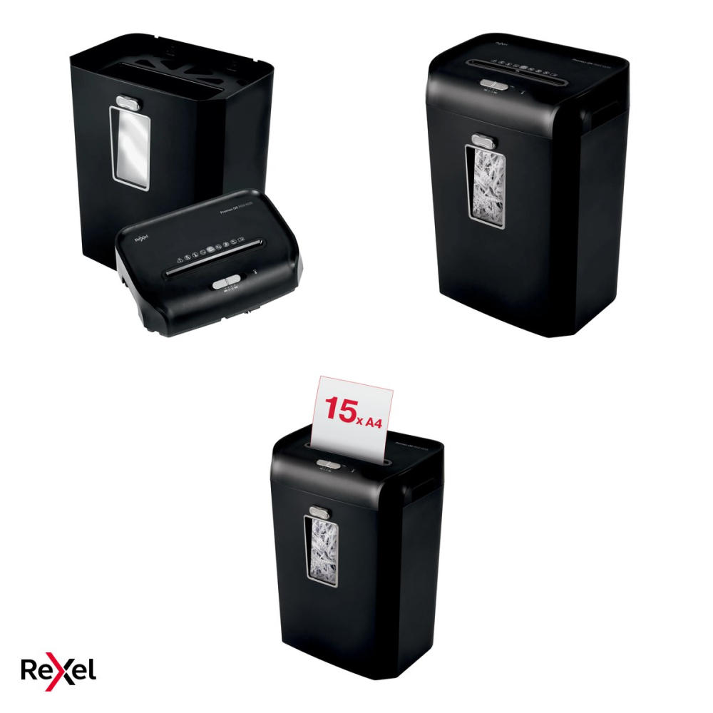 Distrugator de documente Rexel ProMax QS RSS1535 cu alimentare manuala, taiere strip-cut P-2 in fasii de 6 mm, 15 coli, cos de 35 l [4]