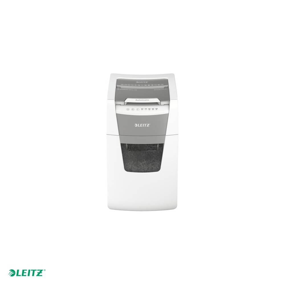 Distrugator documente automat Leitz IQ Office, P5, micro-cut (particule), taiere 150 coli, cos 44l, alb [5]