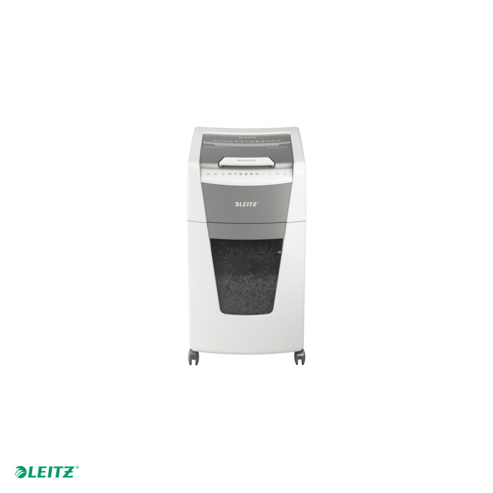 Distrugator documente automat Leitz IQ Office, P5, micro-cut (particule), taiere 300 coli, cos 60l, alb [5]