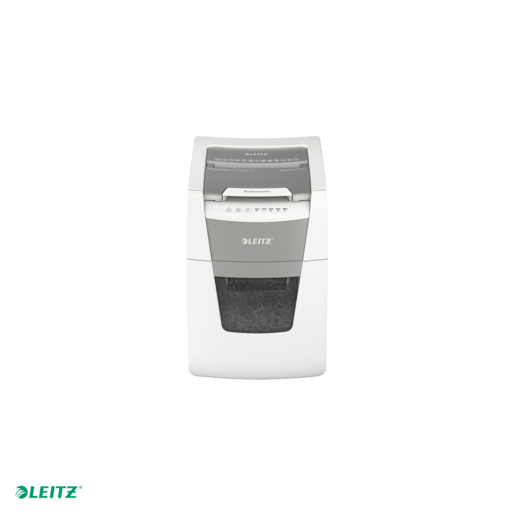 Distrugator documente automat Leitz IQ Small Office, P5, micro-cut (particule), taiere 100 coli, cos 34l, alb [5]