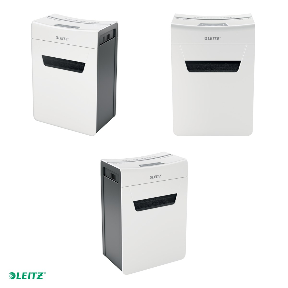 Distrugator documente manual Leitz IQ Protect 10X, P4, cross-cut (confeti), taiere 10 coli, cos 18l, alb [4]