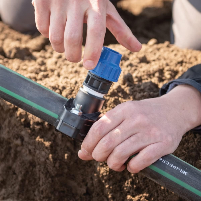 Dop inchidere PEHD 20mm, presiune 16 bar, pentru conducte apa si irigatii, albastru-negru [4]