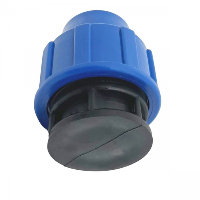 Dop inchidere PEHD 32mm, presiune 16 bar, pentru conducte apa, irigatii si antiincendiu, albastru-negru [2]