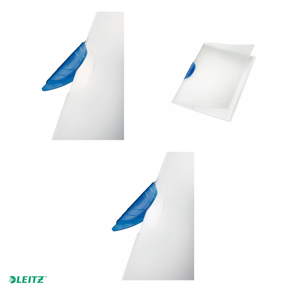 Dosar cu clip Leitz Magic ColorClip, PP, A4, capacitate 30 coli, pentru documente perforate, albastru [4]