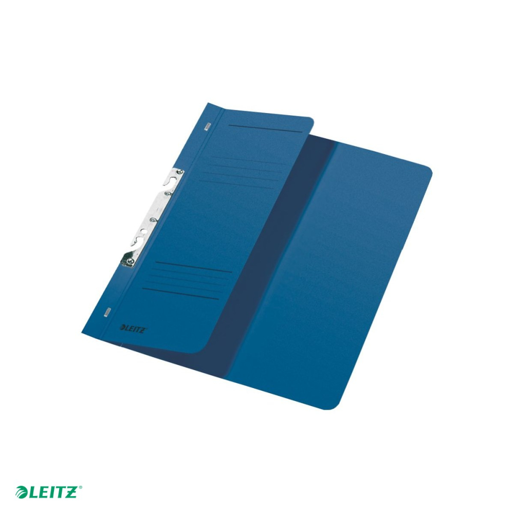 Dosar cu sina Leitz 1/2, carton, A4, incopciat, capacitate 170 coli, pentru arhivare, albastru [4]