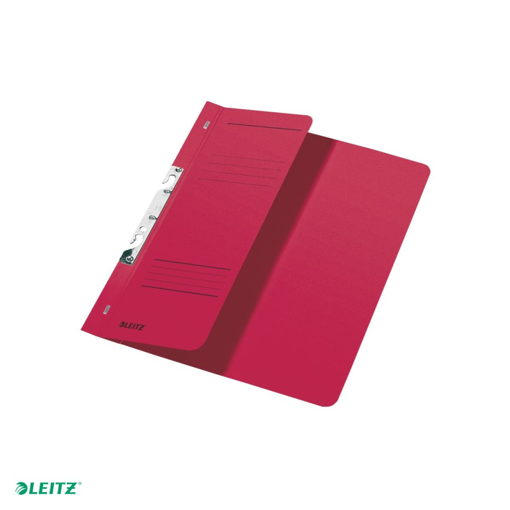 Dosar cu sina Leitz 1/2, carton, A4, incopciat, capacitate 170 coli, pentru arhivare, rosu [4]