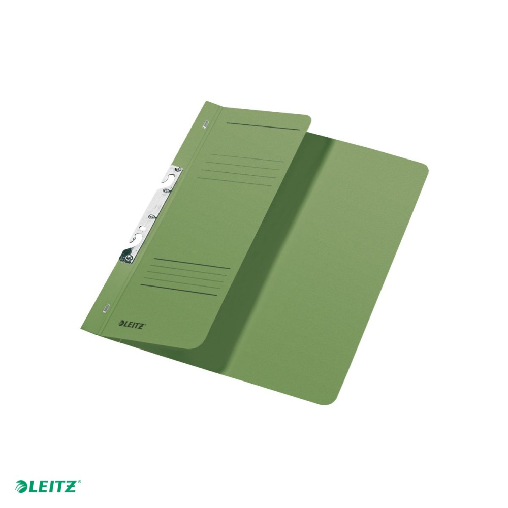 Dosar cu sina Leitz 1/2, carton, A4, incopciat, capacitate 170 coli, pentru arhivare, verde [4]