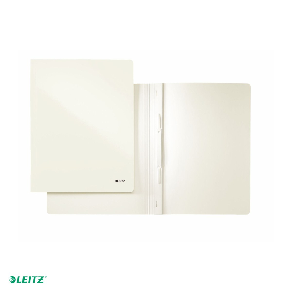 Dosar cu sina Leitz WOW, carton laminat, A4, capacitate 250 coli, pentru arhivare, alb [5]