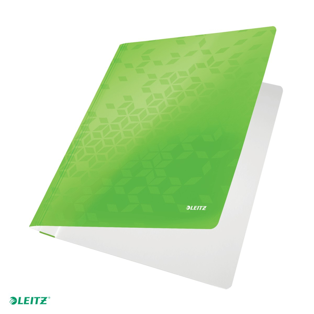 Dosar cu sina Leitz WOW, carton laminat, A4, capacitate 250 coli, pentru arhivare, verde [5]