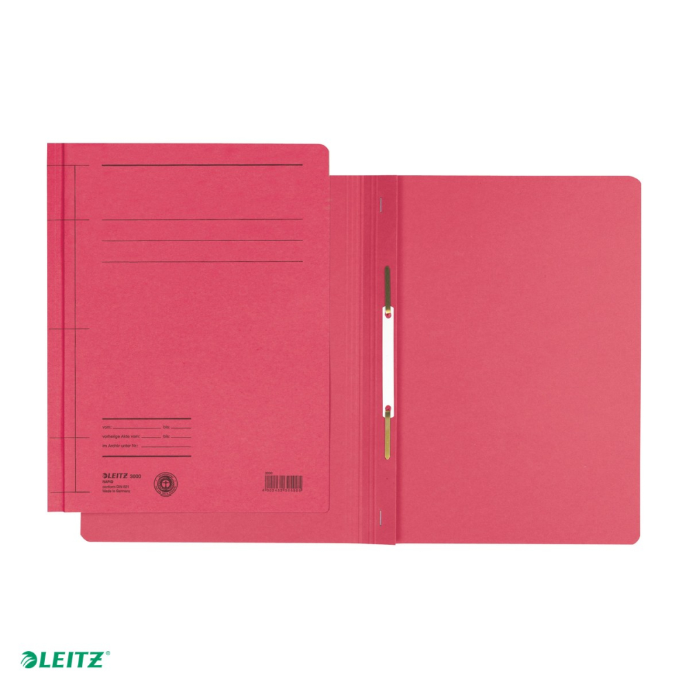 Dosar din carton cu sina, Leitz, capacitate 250 de coli de 80 g, pentru arhivare, rosu [4]