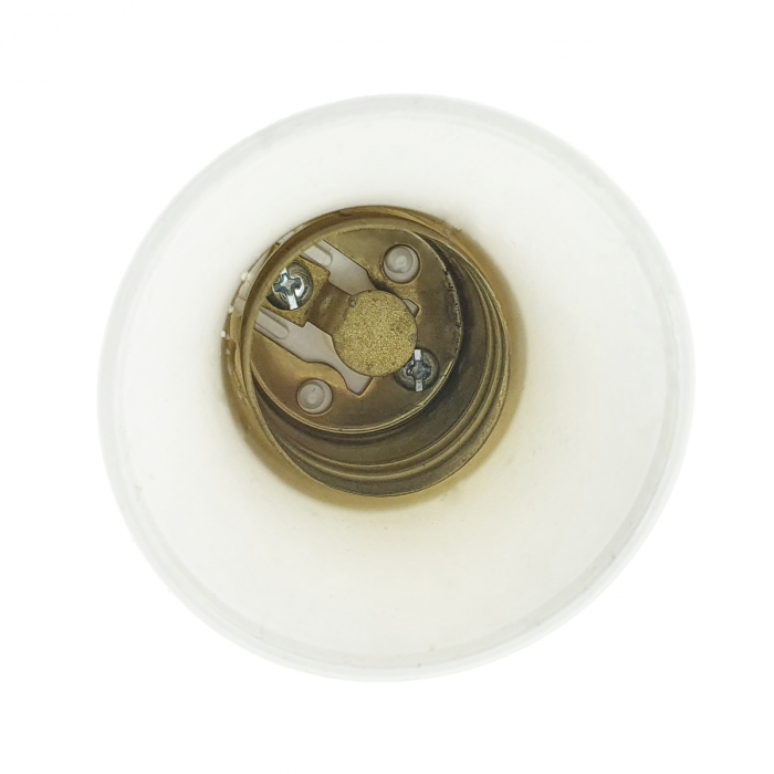 Dulie cu stecher, pentru bec, fasung E27, din plastic, cu conectare la priza retea electrica, alba [5]