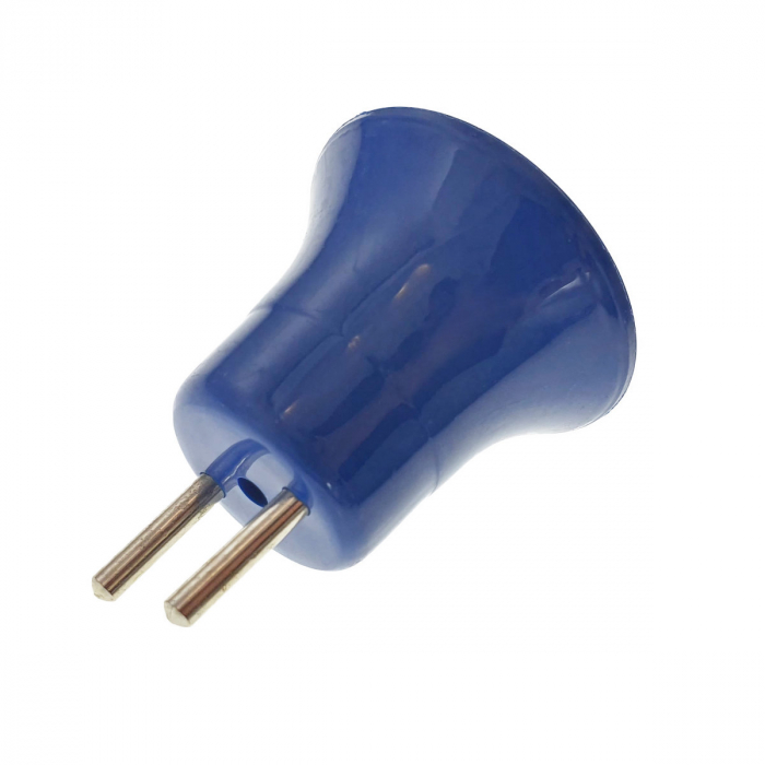 Dulie cu stecher, pentru bec, fasung E27, din plastic, cu conectare la priza retea electrica, albastru [2]