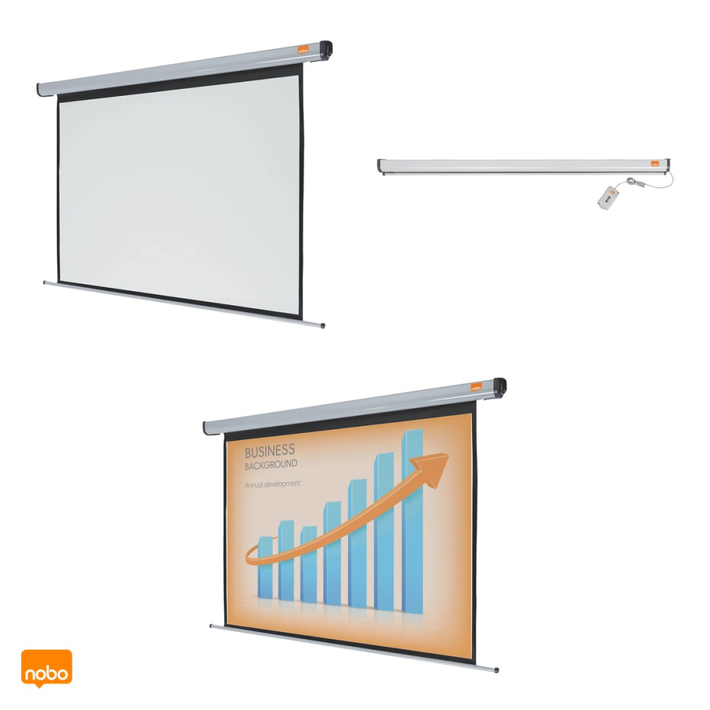Ecran de proiectie electric Nobo de perete, format 4:3, 144x108 cm [4]