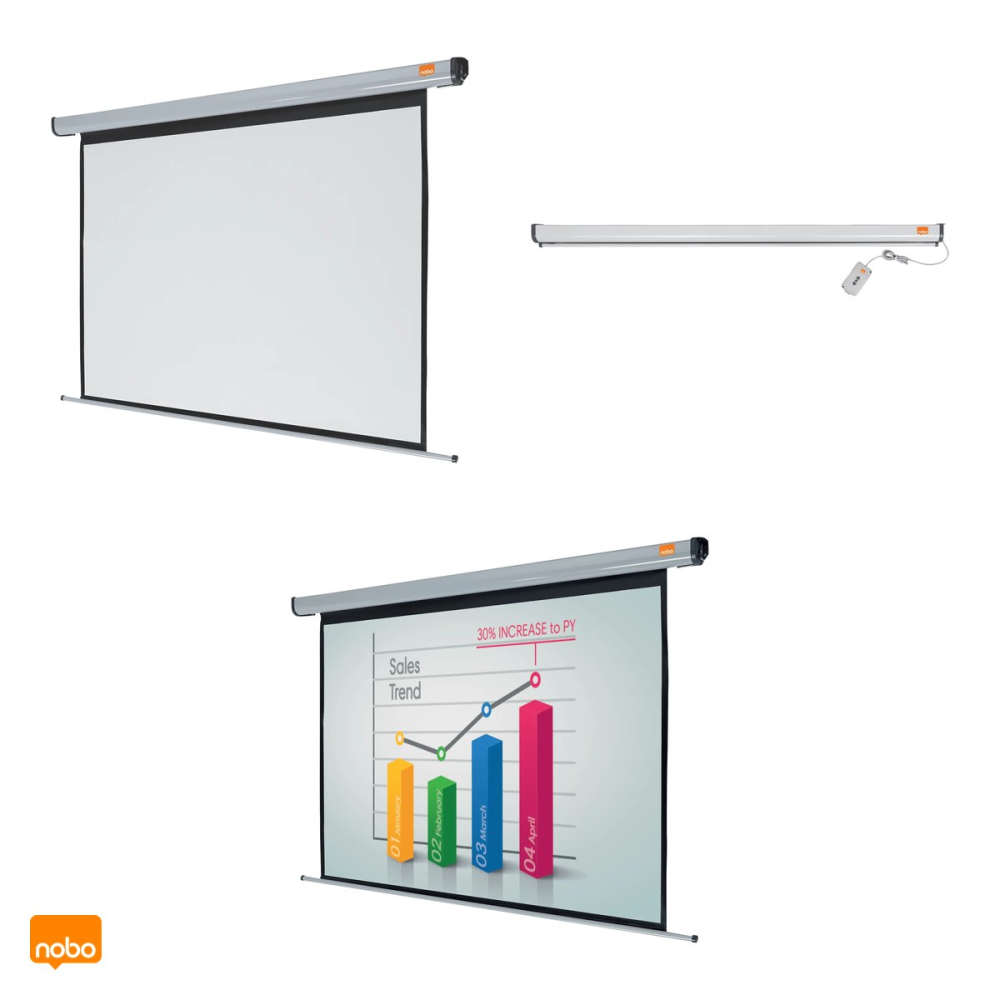 Ecran de proiectie electric Nobo de perete, format 4:3, 160x120 cm [4]
