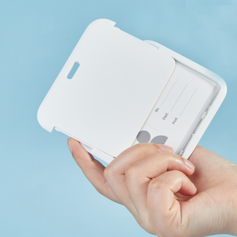 Ecuson Orizontal Rigid ABS cu Snur Textil si Clip - Set Complet, Sistem Glisant, Model EF422, Culori Asortate [4]