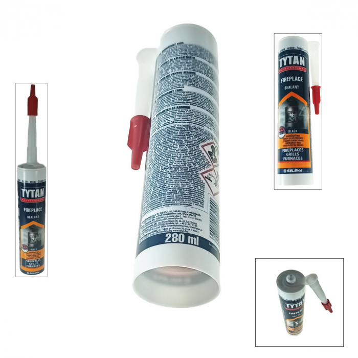 Etansant pentru seminee si cuptoare, 280ml, Fireplace sealant Tytan Professional 18024, negru [4]