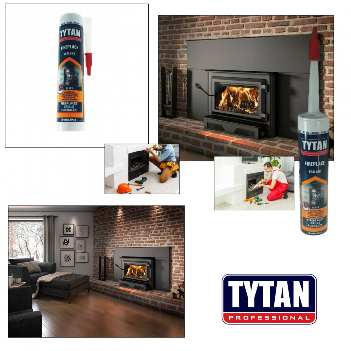 Etansant pentru seminee si cuptoare, 280ml, Fireplace sealant Tytan Professional 18024, negru [3]