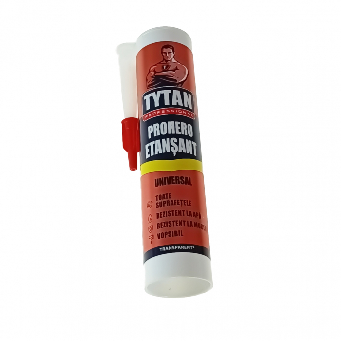 Etansant universal, Prohero Tytan Professional 19141, 280ml, pentru sigilare, umplere si reparatii, transparent [4]