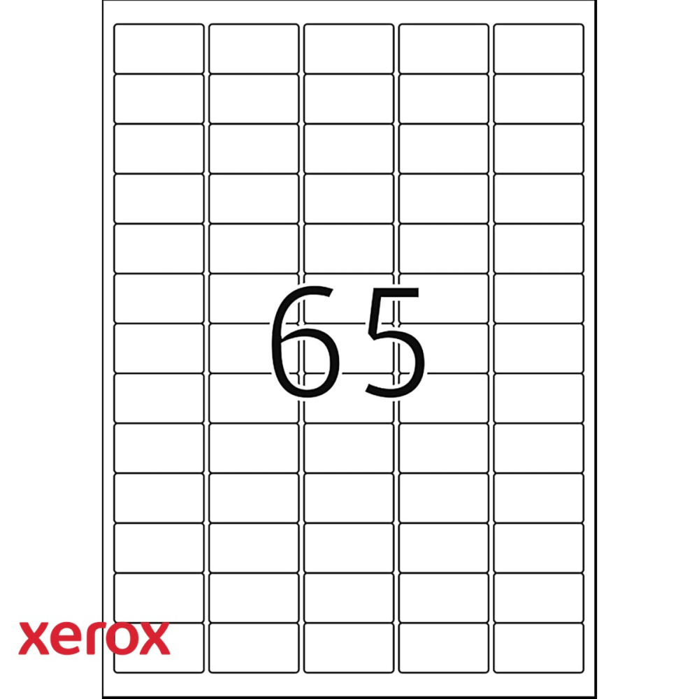 Etichete autoadezive Xerox, 38.1 x 21.2 mm, colturi rotunde, compatibile laser/inkjet, 100 coli/top [4]