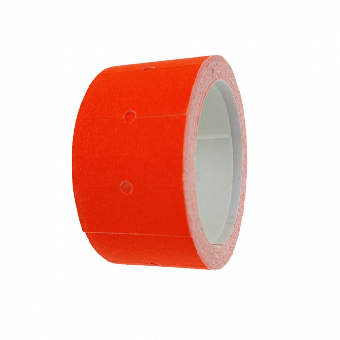 Etichete de pret autoadezive 22x12mm, la rola de 12g, rosu fluorescent [2]