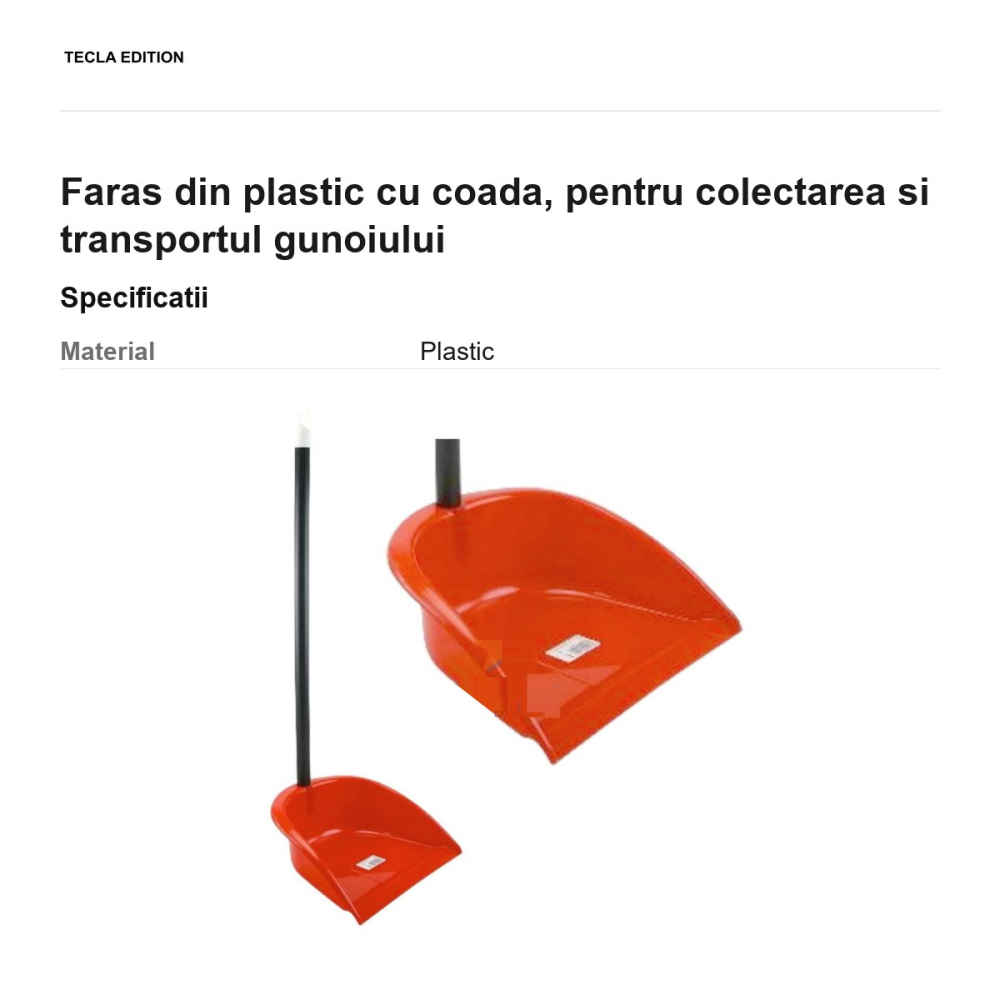 Faras din plastic cu coada, pentru colectarea si transportul gunoiului [3]