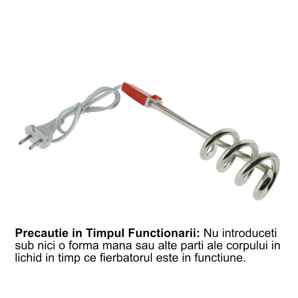 Fierbator electric tip termoplonjon, 1000W cu LED, pentru incalzire rapida apa, utilizare camping si birou, design spiralat ultra-compact [4]