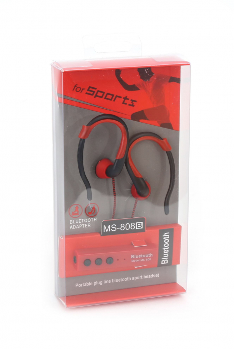 Casti Fiesta Bluetooth +Selfie Shuttes, rosii [2]