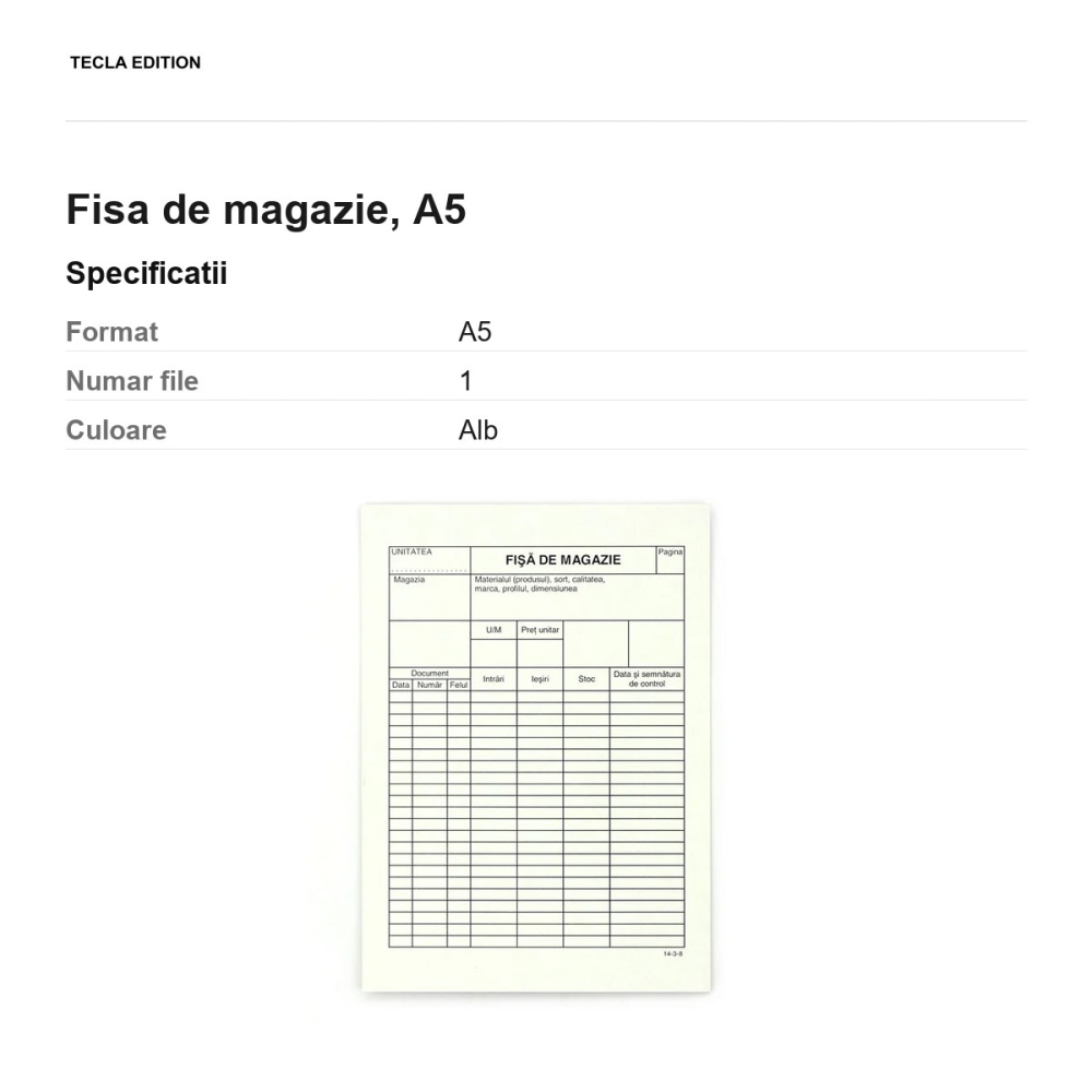 Fisa de magazie, A5 [3]
