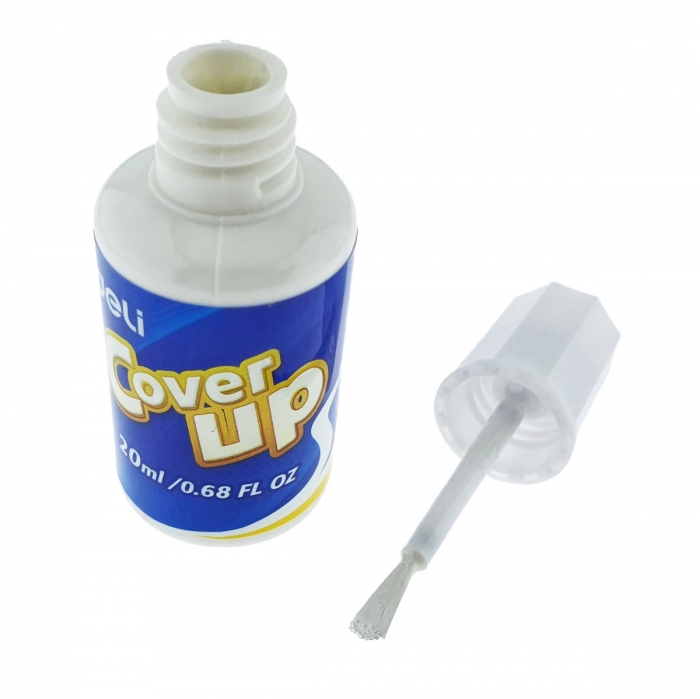 Fluid Corector pe baza de solvent, flacon cu 20ml, DELI 93291, cu aplicator tip pensula, uscare rapida [2]