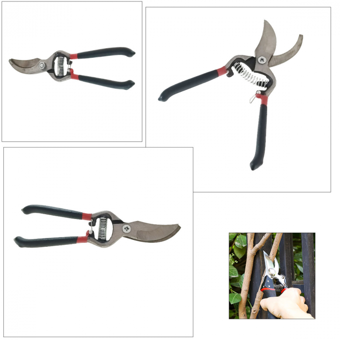 Foarfeca bypass pentru crengi, cu arc, TCA-12556, lungime 200 mm, cu manere izolate [5]
