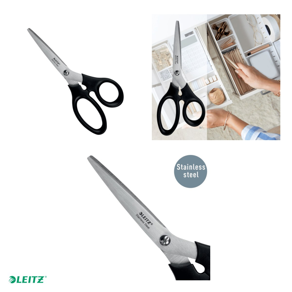Foarfeca de birou Leitz din otel inoxidabil, 18.5 cm, negru [4]