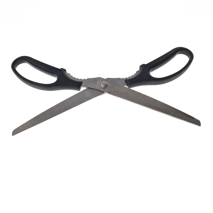 Foarfeca de birou multifunctionala, lungime 25 cm, lama otel inoxidabil, maner plastic negru [3]