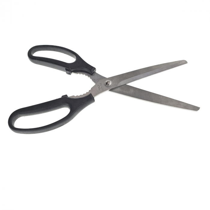 Foarfeca de birou multifunctionala, lungime 25 cm, lama otel inoxidabil, maner plastic negru [5]