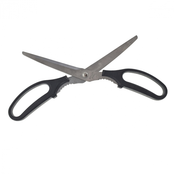 Foarfeca de birou multifunctionala, lungime 25 cm, lama otel inoxidabil, maner plastic negru [4]