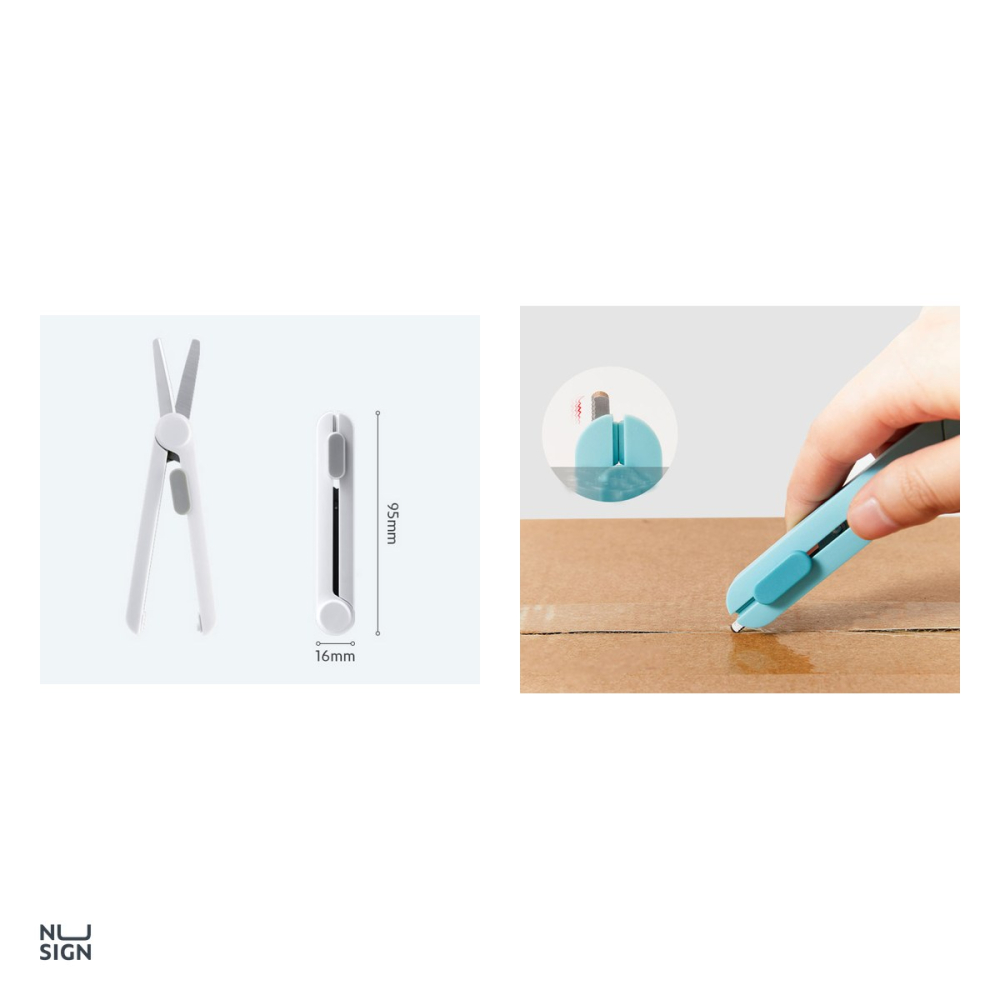 Foarfeca de birou telescopica Deli Nusign, 16 cm, 95x16x13.5 mm, bleu cyan [4]