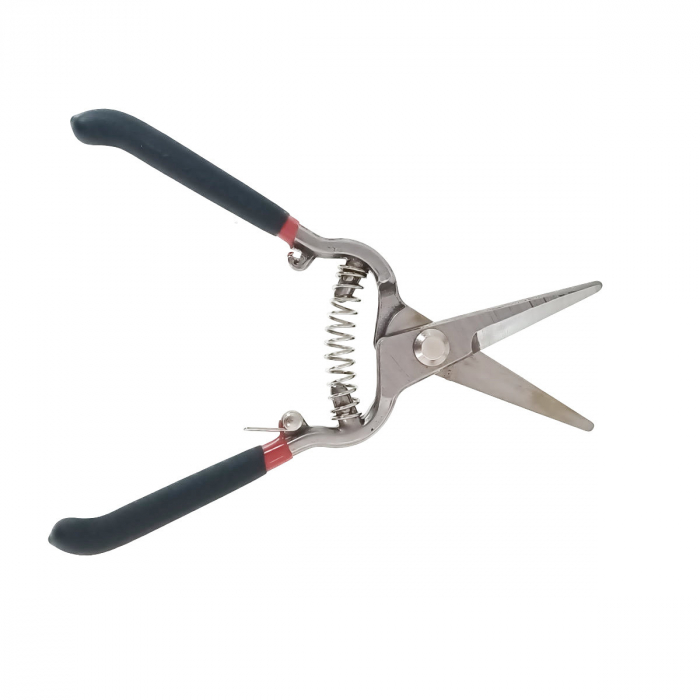Foarfeca de vie cu arc, cu lama dreapta pentru micro-taiere, TCA-11068, lungime 210 mm, cu manere izolate [1]
