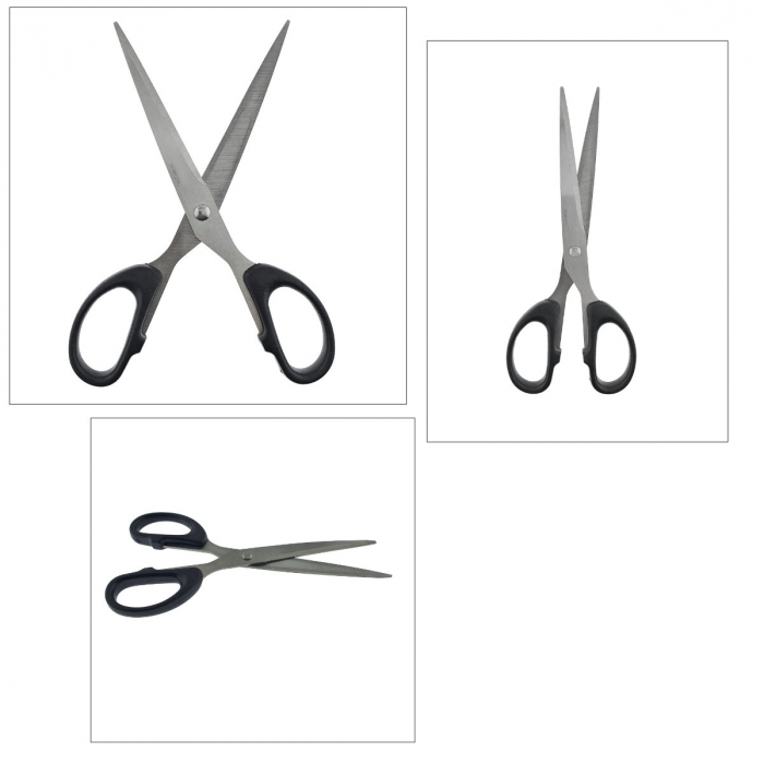 Foarfeca multifunctionala cu manere simetrice negre, model Classic 96009, lungime 18 cm, in blister [5]
