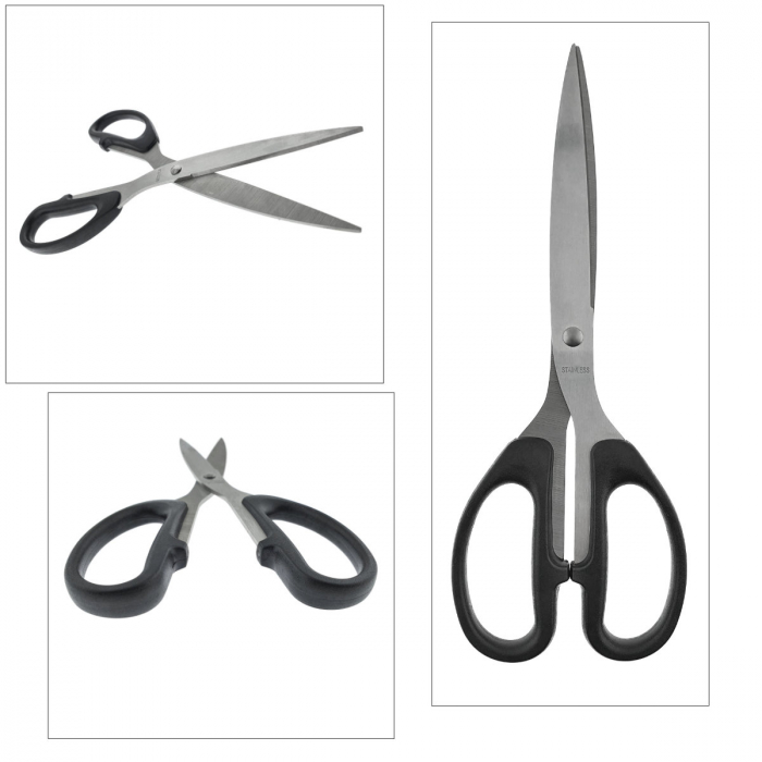 Foarfeca multifunctionala cu manere simetrice negre, model Classic 96010, lungime 21 cm, in blister [5]