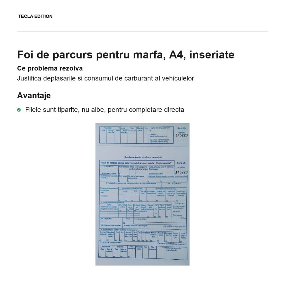 Foi de parcurs pentru marfa, A4, inseriate [2]