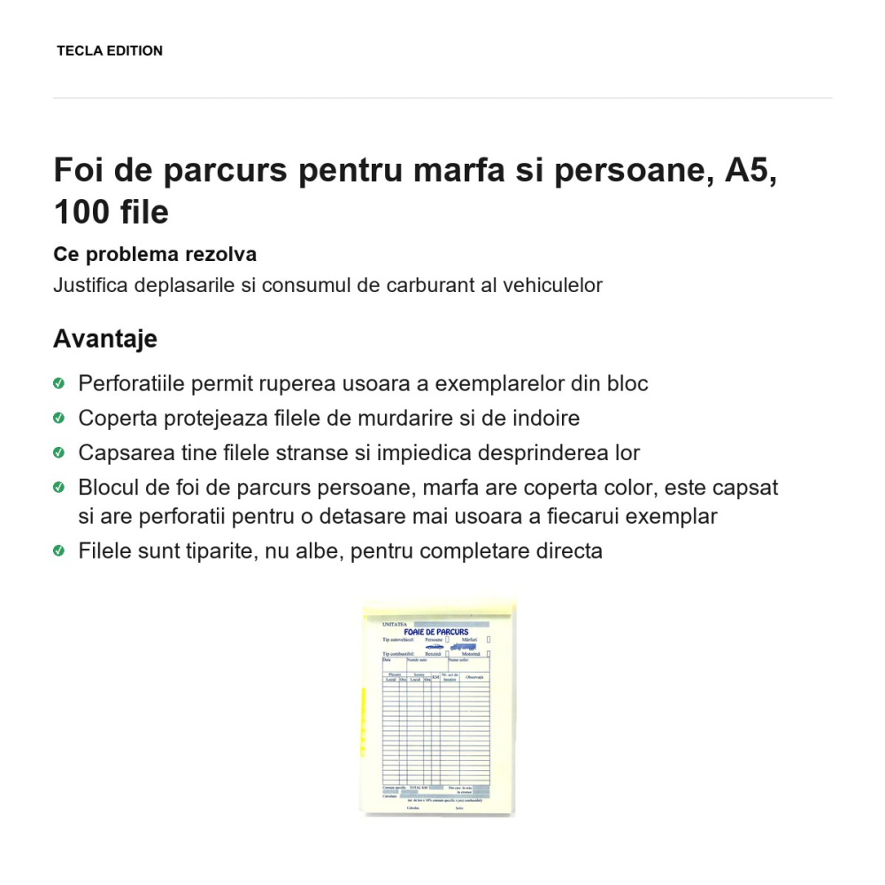 Foi de parcurs pentru marfa si persoane, A5, 100 file [2]