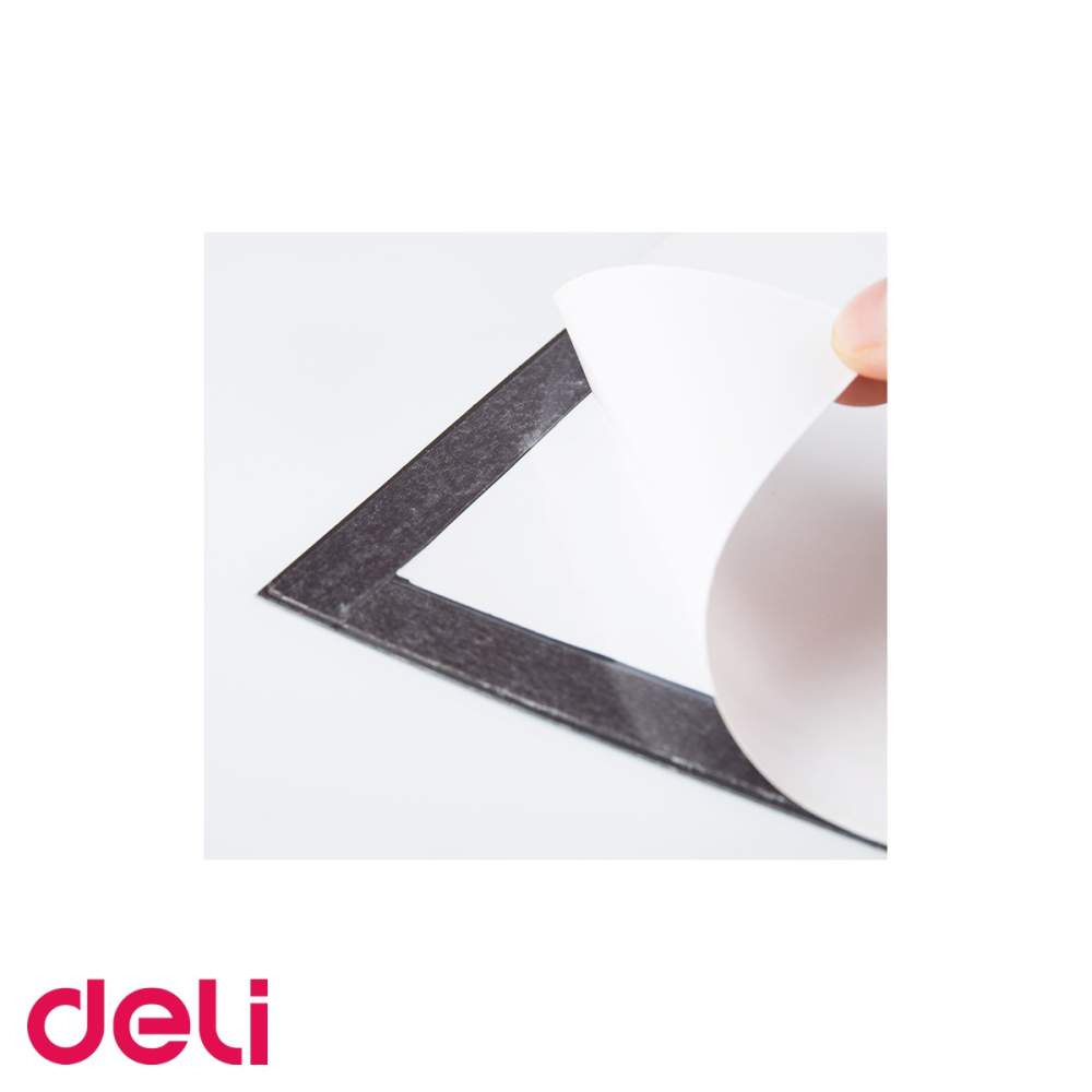 Folie magnetica Deli A4 cu rama argintie, pentru expunerea documentelor pe suprafete metalice [4]