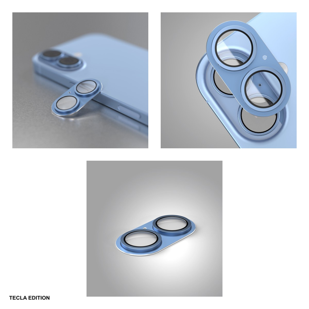 Folie protectie camera integrala Etteri, cu rama albastra, pentru Apple iPhone 17 [4]