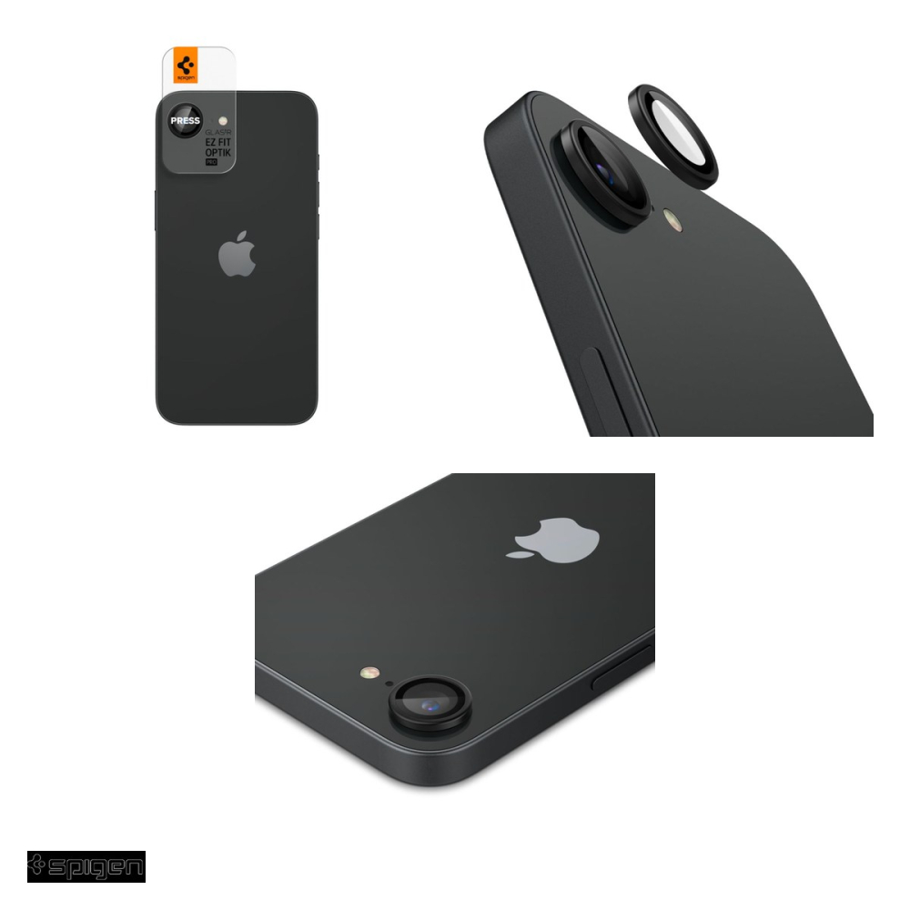 Folie protectie camera pentru iPhone 16e, Spigen, Optik Pro Glas.Tr Ez Fit [4]