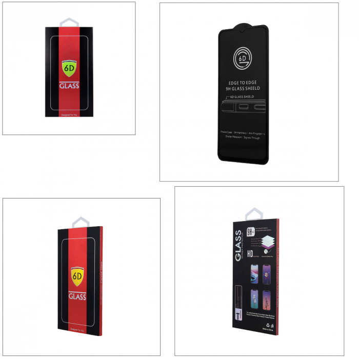 Folie sticla securizata 6D compatibila cu Samsung Galaxy S22 / S23, HD, grosime 0.40 mm si duritate 9H, cu accesorii, rama neagra [5]