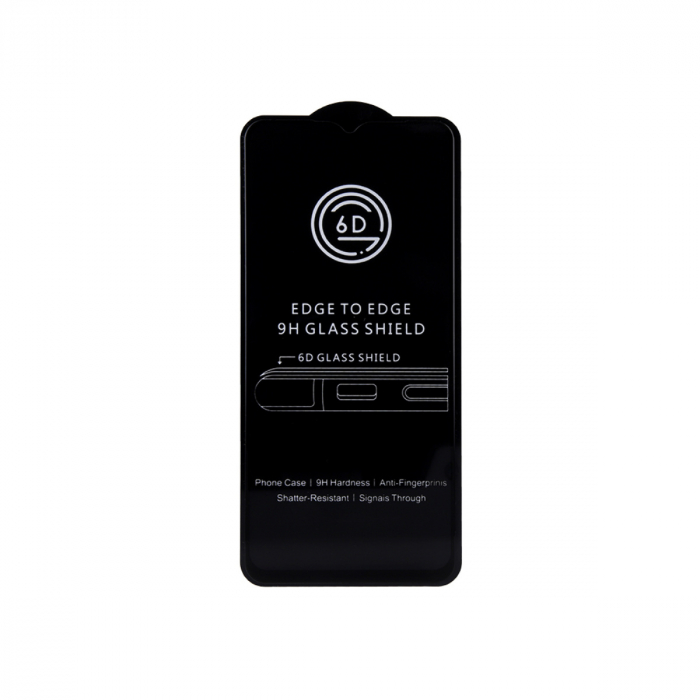 Folie sticla securizata 6D compatibila cu Samsung Galaxy S22 / S23, HD, grosime 0.40 mm si duritate 9H, cu accesorii, rama neagra [2]