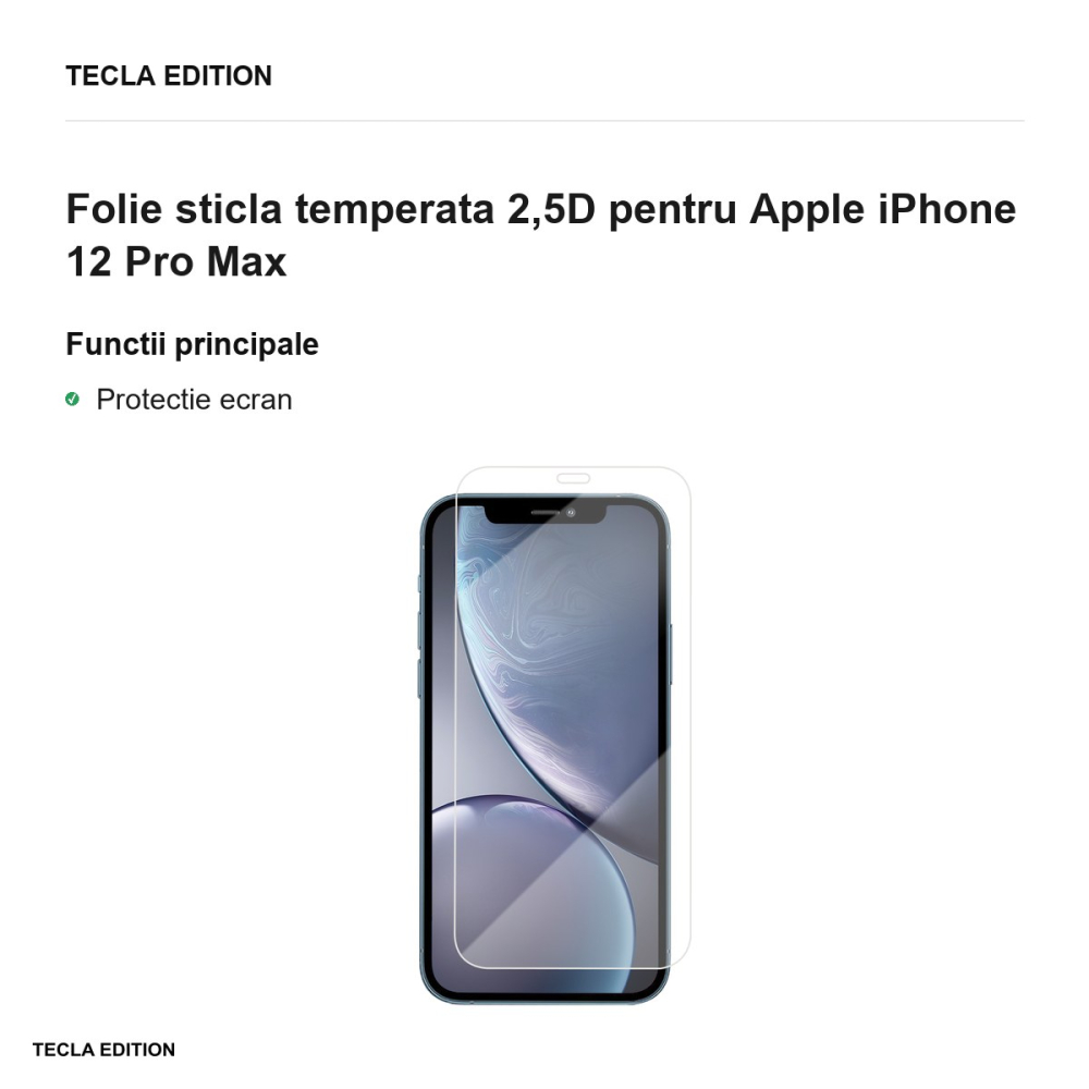 Folie sticla temperata 2,5D pentru Apple iPhone 12 Pro Max [2]