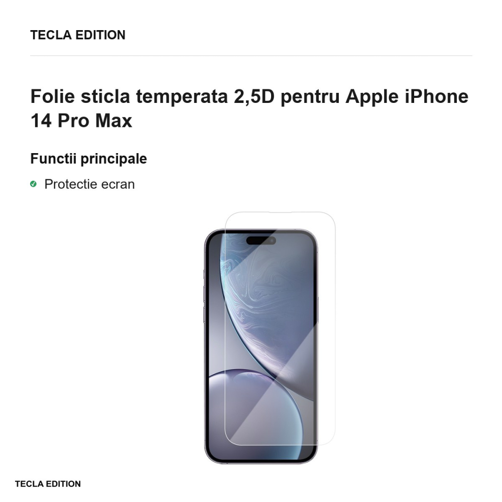 Folie sticla temperata 2,5D pentru Apple iPhone 14 Pro Max [2]