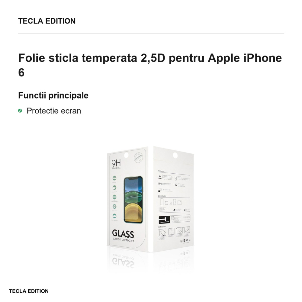 Folie sticla temperata 2,5D pentru Apple iPhone 6 [2]